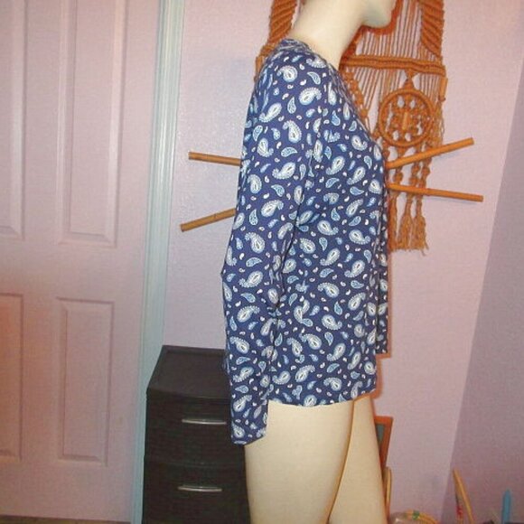 Lands' End Womens Rash Guard Size M Swimsuit Top UPF Long Sleeves Modest Beach - Picture 5 of 9